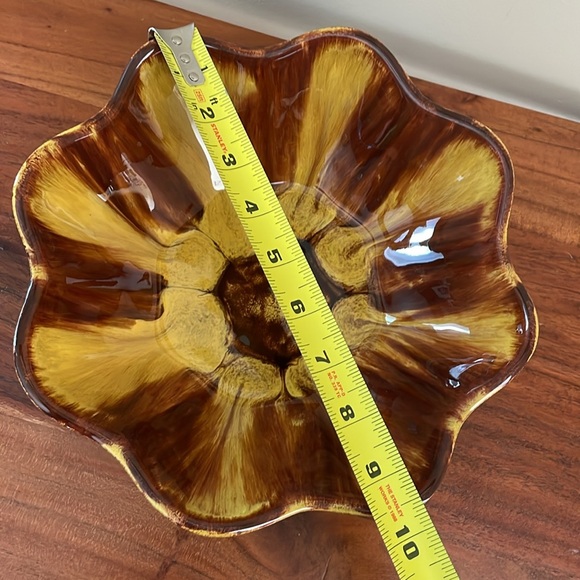 Vintage Blue Mountain pottery harvest gold bowl drip glaze catch all - Picture 6 of 7